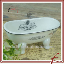 China Factory Ceramic Porcelain mini Bathtub Soap Dish Bathroom Accessories